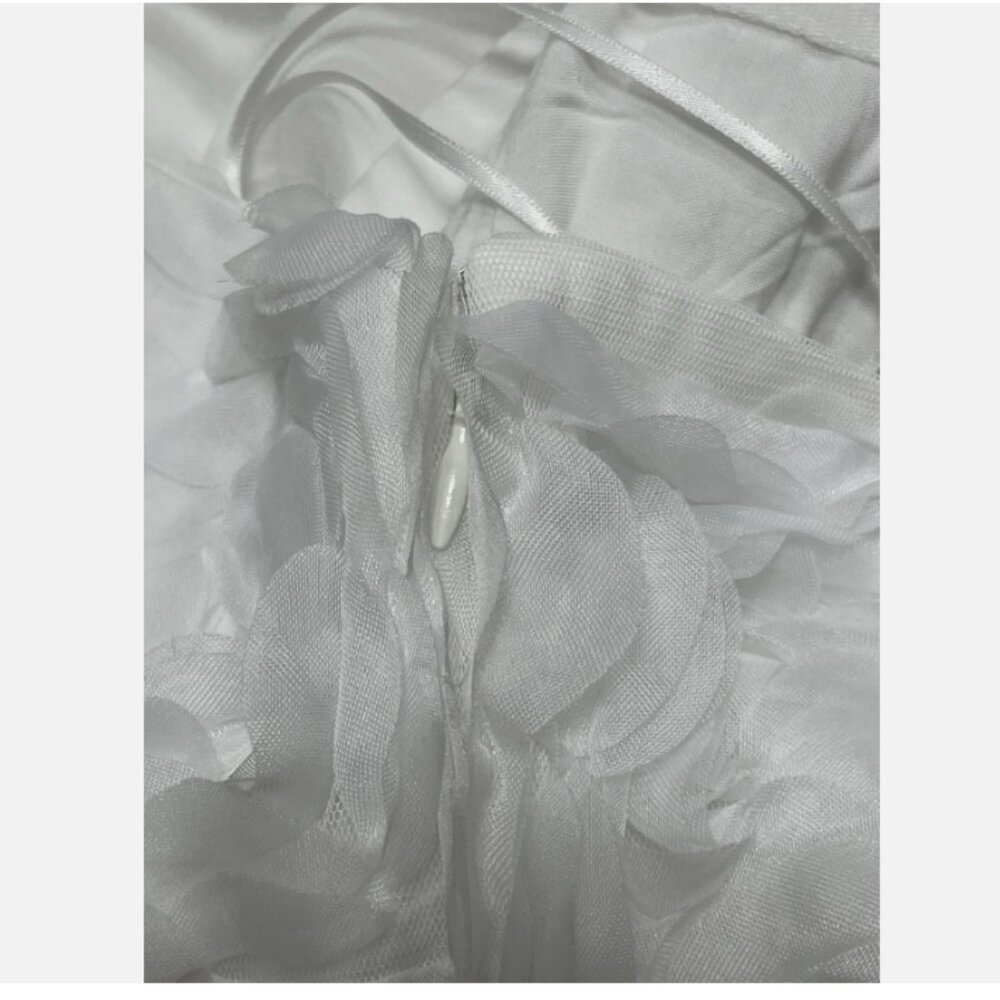 Brand New Anthropologie BHLDN V-Neck Tulle Rosette Mini Dress - Picture 10 of 12